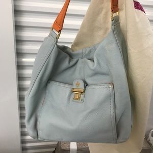 Tory Burch Powder Blue and Orange Purse